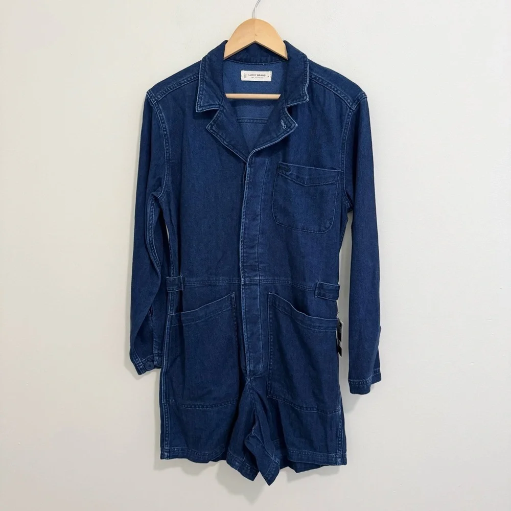 Lucky Brand NWT Denim Romper - Picture 1 of 7